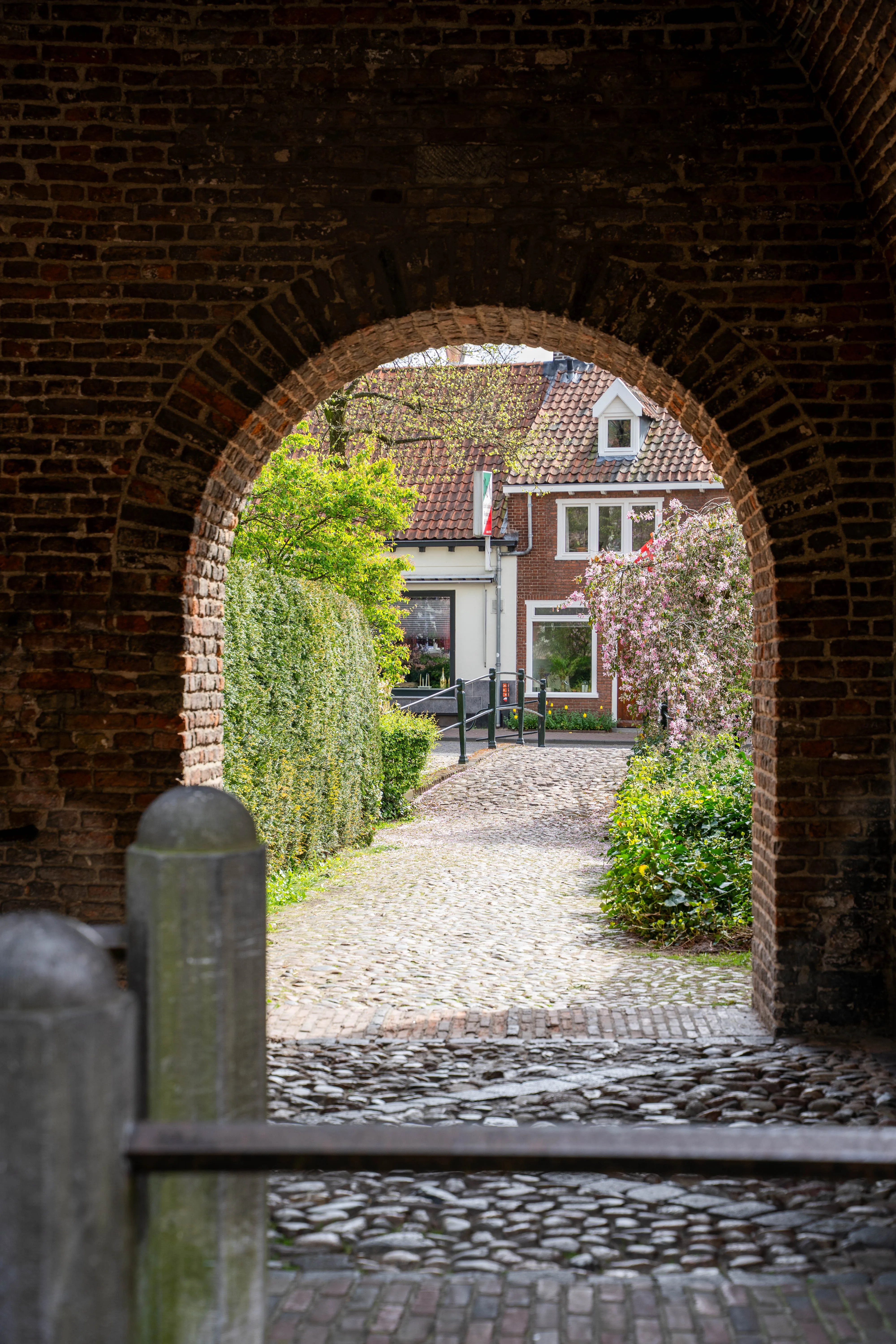 Trap en gevel in de oude stad